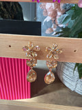 Boucles d’oreilles fleurs pendantes 