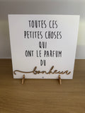 Cadre sur pieds dorés 