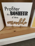 Cadre sur pieds dorés