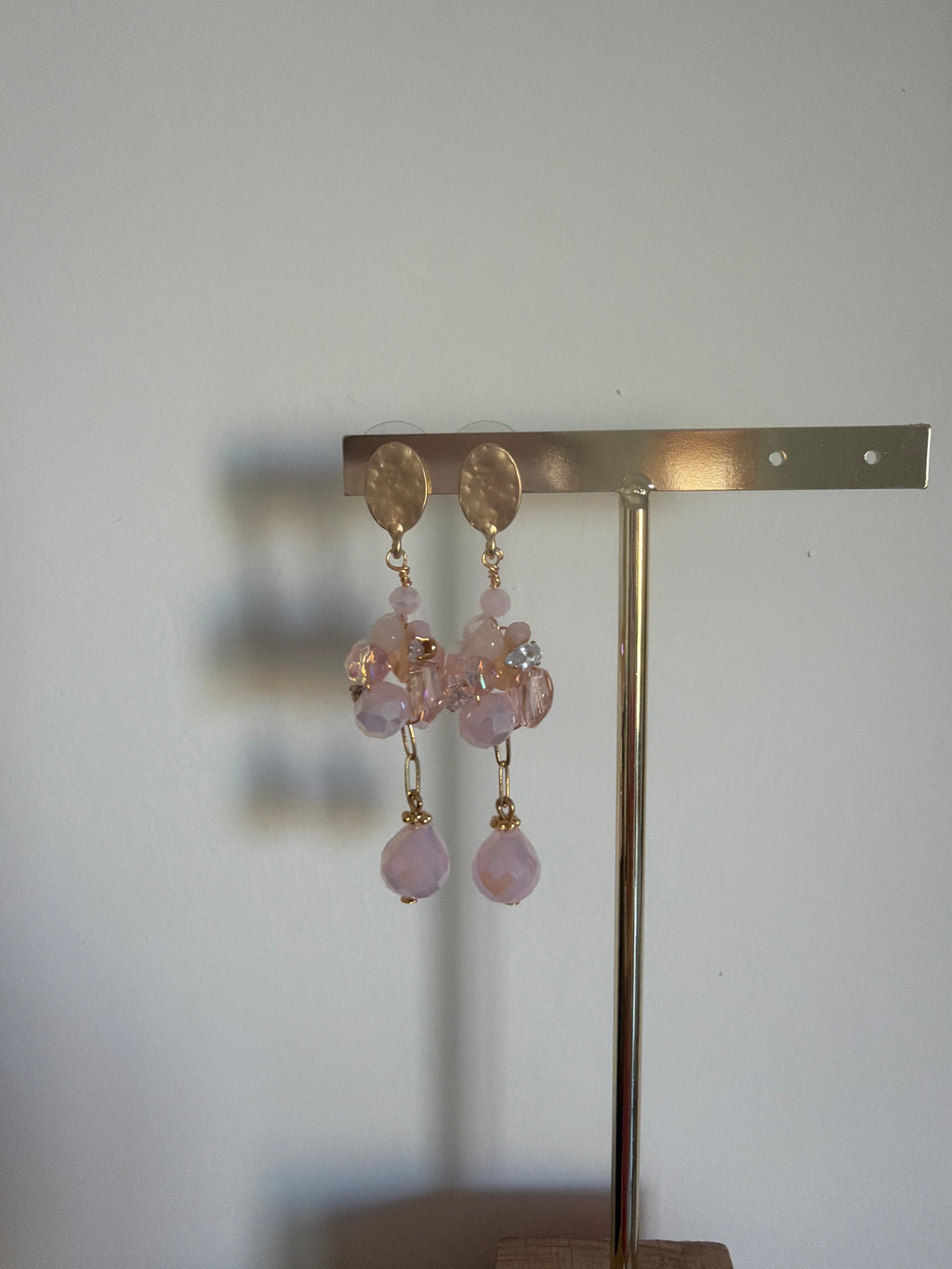 Boucles d’oreilles en perles  – Rose