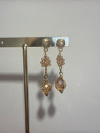 Boucles d’oreilles en perles délicates  – Doré