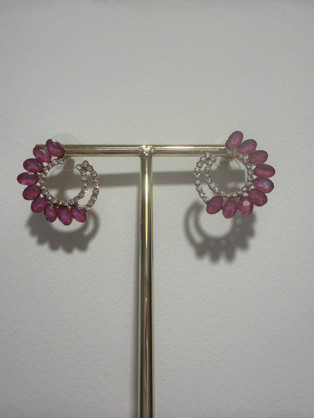 Boucles d’oreilles bijoux  – Rose