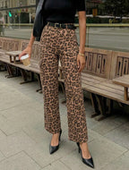 Pantalon cargo léopard 
