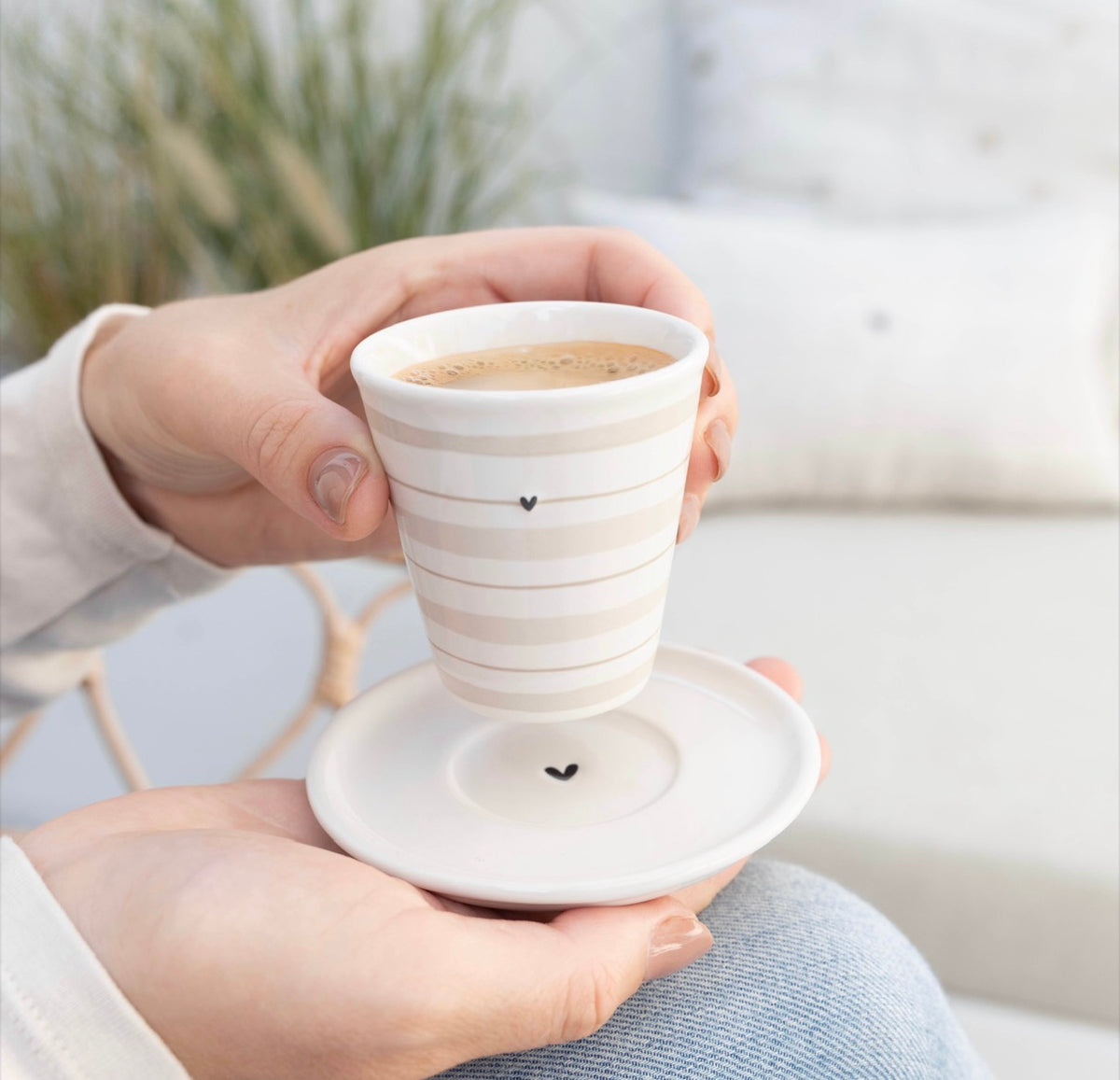 Tasse espresso lignée 