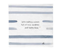 Paquet de grandes serviettes rayées bleues