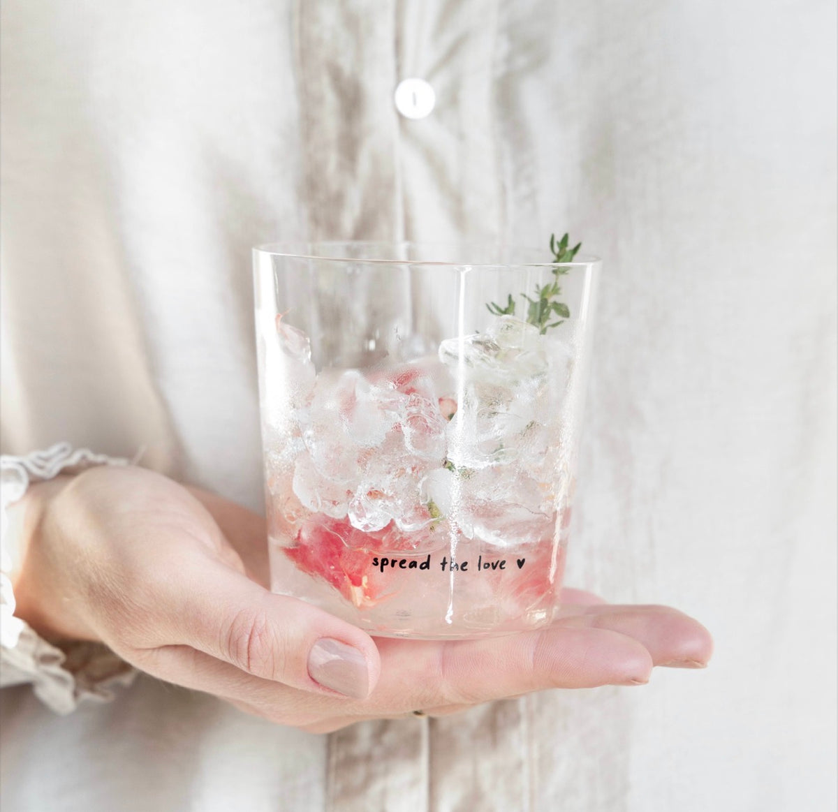 Petit verre écriture