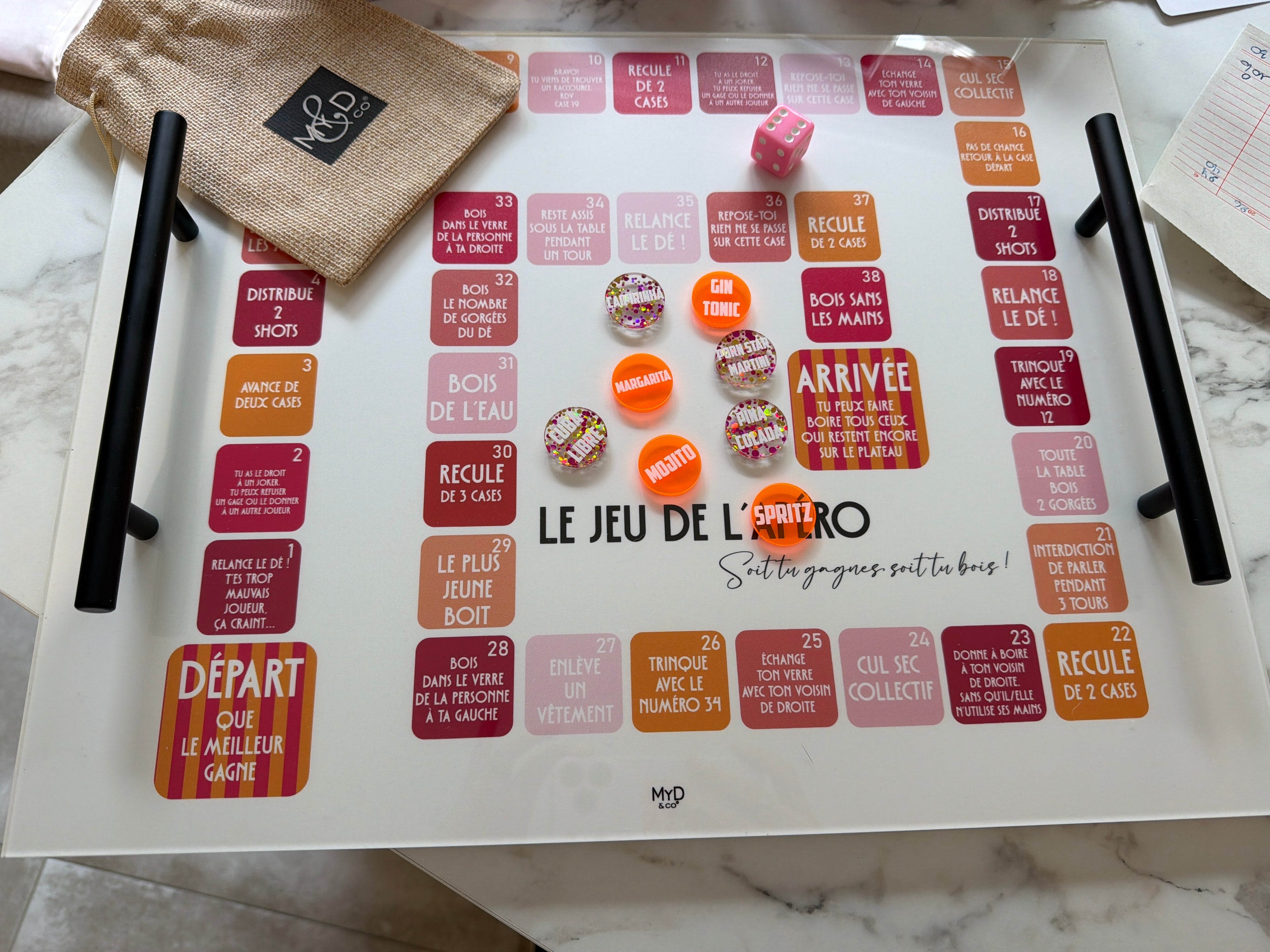 Plateau jeu – Rose