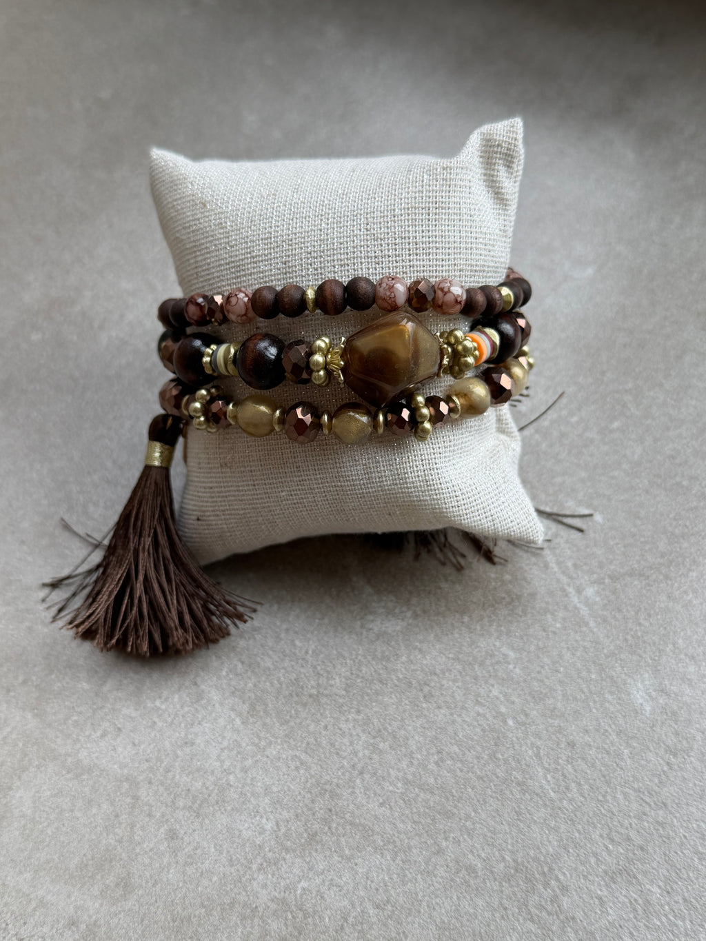 Parure de poignet Bahia – Marron