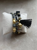 Parure de poignet Bahia – Noir et doré