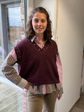 Pull sans manches Adèle – Bordeaux