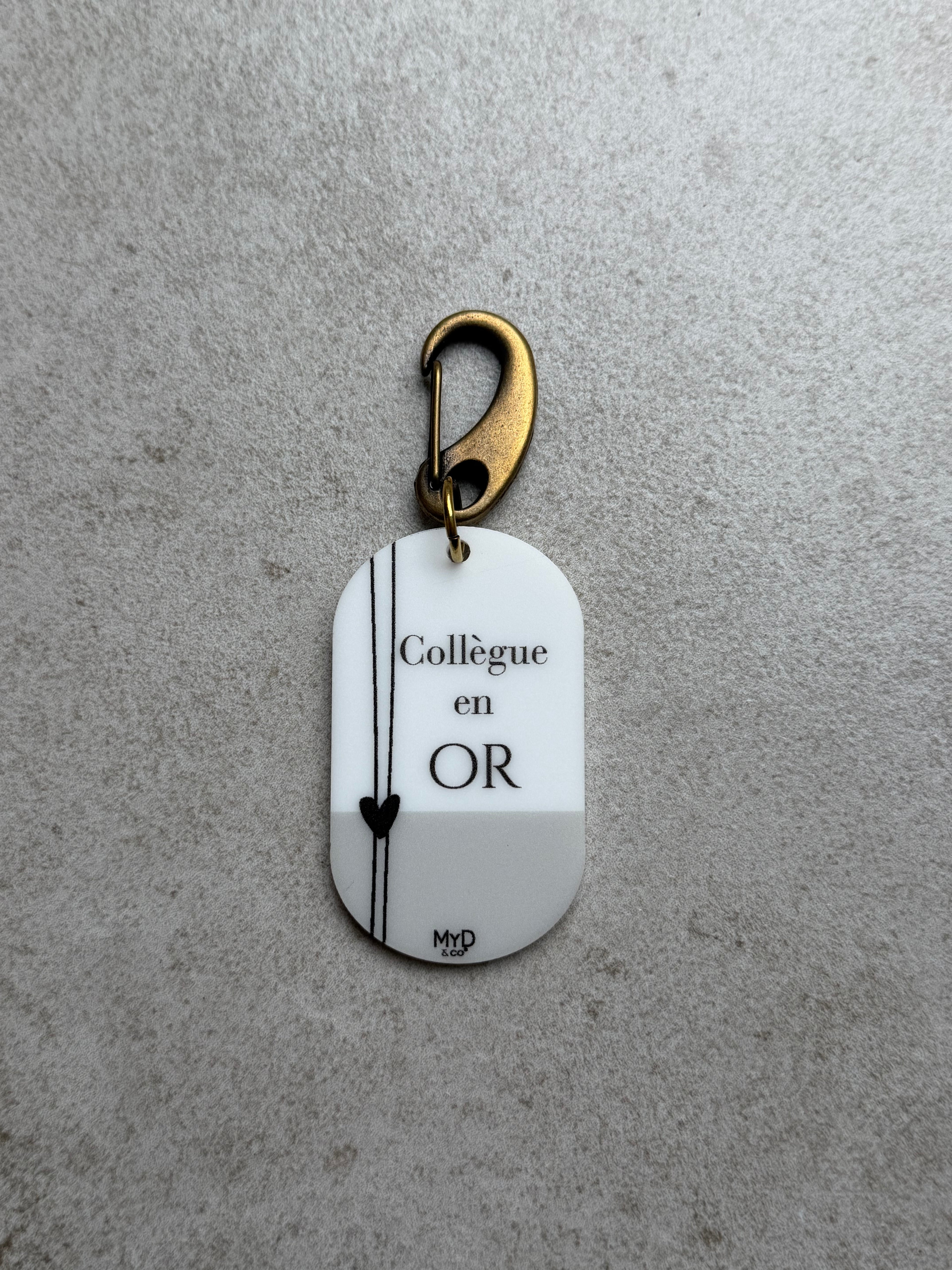 Porte-clés Collègue en OR
