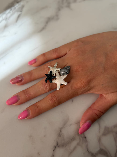 Bague coquillages 