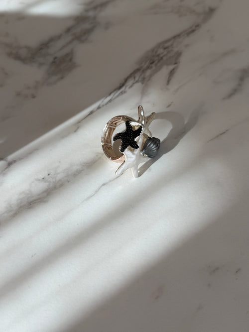 Bague coquillages 